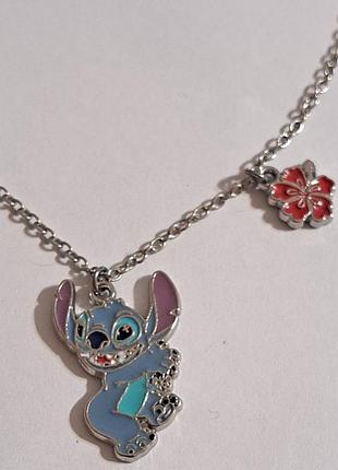 Оригинальный кулон подвеска disney стэчь и цветок гибискуса.