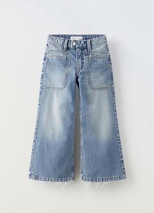 Джинси zara широкого крою на дівчинку 164 см