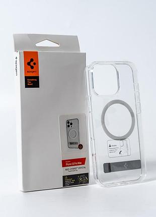 Чохол spigen aaa magnetic clear stand for apple iphone 16 pro transparent 3