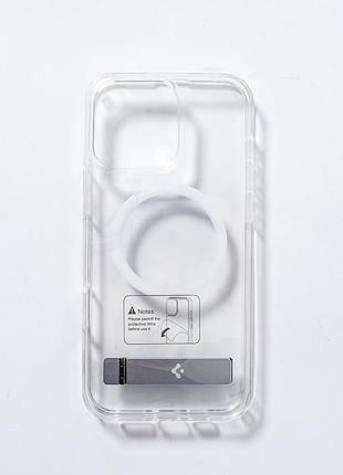 Чохол spigen aaa magnetic clear stand for apple iphone 16 pro transparent 4