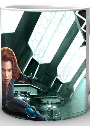 Кружка geek land белая черная вдова black widow черная вдова наготове bw.02.005.949