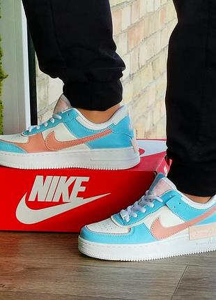 Кроссовки nike force белые женские кожаные форсы голубые найк (размеры: 36,37,38,39,40,41) - 9 видео обзор