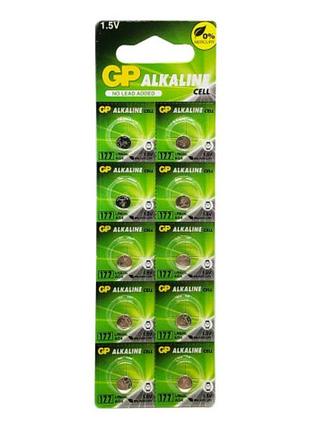 Батарейка gp 177/lr626/ag4/377 alkaline (10шт)