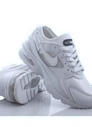 Женские белые кроссовки nike air max 93 кожаные найк (размеры: 37,38,41) видео обзор - 93-7