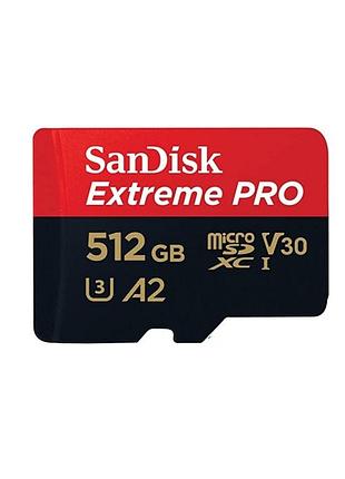 Карта памяти microsdxc (uhs-1 u3) sandisk extreme pro a2 512gb class 10 v30 (r200mb/s,w140mb/s) (adapter)