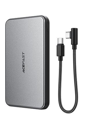 Внешний аккумулятор acefast m30-5000 pd20w magnetic fast charging power bank with cable black