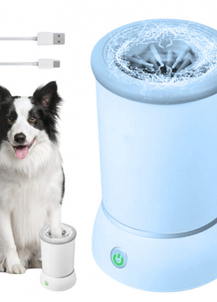 Автоматична акумуляторна лапомийка для собак pet foot wash w01 блакитна