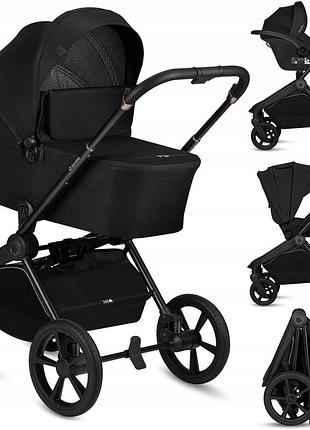 Универсальная коляска 3 в 1 lionelo freya 3in1 black onyx