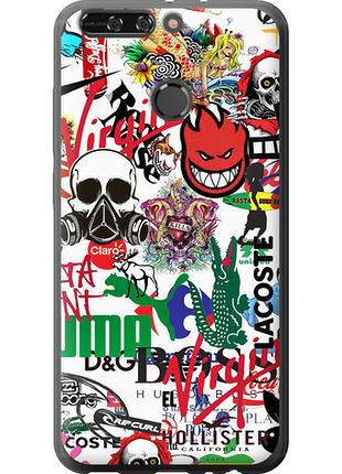 Чохол на huawei honor v9 / honor 8 pro many different logos "4022u-1246-851"