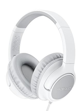 Наушники проводные acefast h18 wired headset for kids grey white