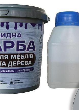 Епоксидна фарба для меблів та дерева artcraft 3 кг світло-сіра двокомпонентна (а+в) plastall