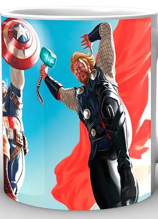 Кружка geekland белая avengers мстители фан арт ag.02.010