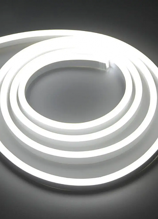 Світлодіодна неонова стрічка neon 220в jl 2835-120 g ip65 герметична 5 метрів біла