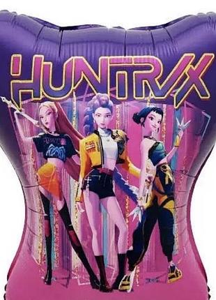Фольгована кулька кнр (43х47 см) "k-pop demon hunters | мисливці на демонів" huntrix (дівчата)