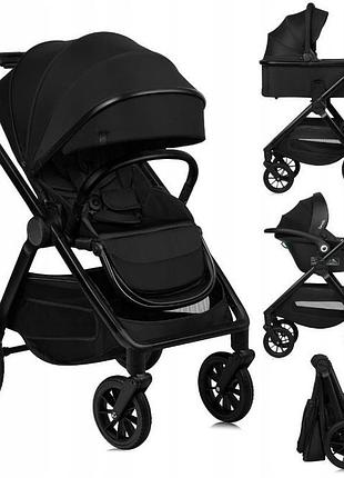 Універсальна коляска 3 в 1 lionelo layla 3in1 black onyx