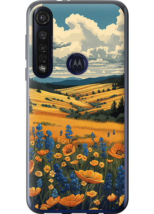 Чехол на motorola g8 plus украинское поле "6082u-1837-851"