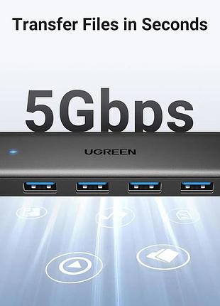 Usb-хаб ugreen 4-port usb 3.0 hub 0.15m 4