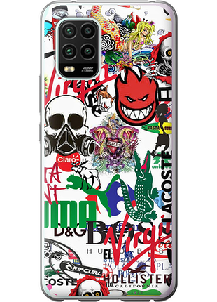 Чохол на xiaomi mi 10 lite many different logos "4022u-1924-851"