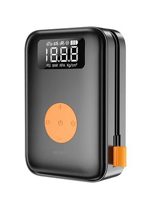 Автомобільний насос wiwu portable cordless tire inflator wi-ai003 black