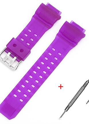 Ремешок для casio g-shock gw-9400 transl purple si