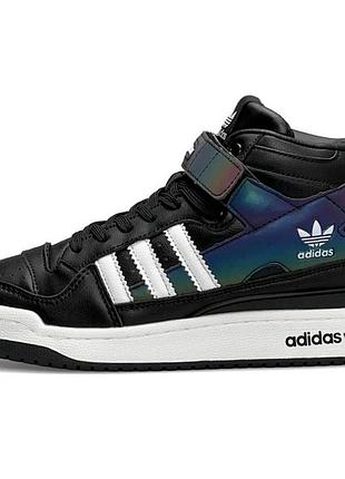 Высокие термо кроссовки adidas еврозима кожаные мужские ботинки адидас черные (размеры: 41,42,43,44,45,46)