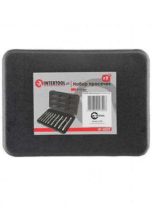 Набор просечек, 9 ед., 3-12 мм intertool ht-0239 5
