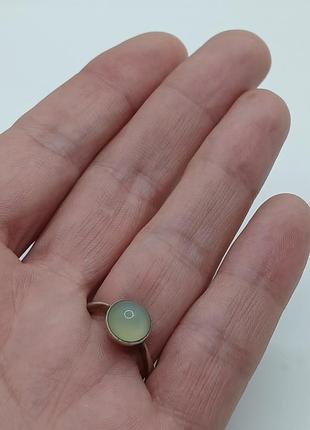 Кольцо серебро хризопраз серебро 3
