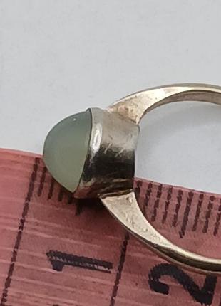 Кольцо серебро хризопраз серебро 4