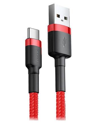 Кабель baseus cafule cable usb for type-c 3a 0.5m red+red