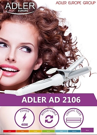 Плойка adler ceramic ad-2106 40 вт 2