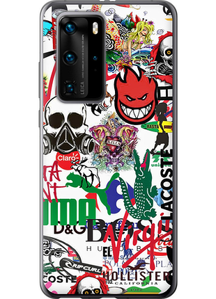 Чохол на huawei p40 pro many different logos "4022u-1839-851"