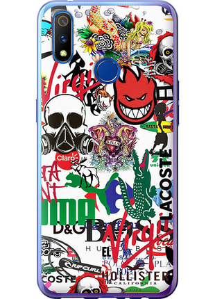 Чохол на realme 3 pro many different logos "4022u-1863-851"