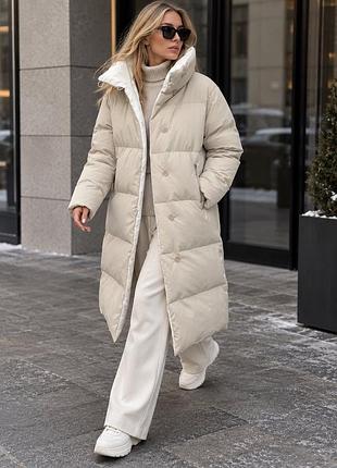 Пуховик довгий