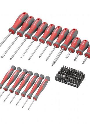 Набор отверток с комплектом насадок, 70 ед. intertool vt-3370