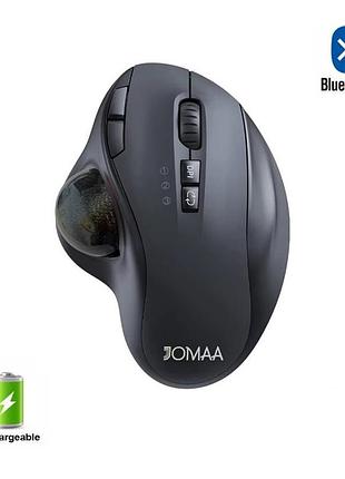 Миша бездротова, безшумна з трекболом і акумулятором joma mt50 2,4g + bluetooth