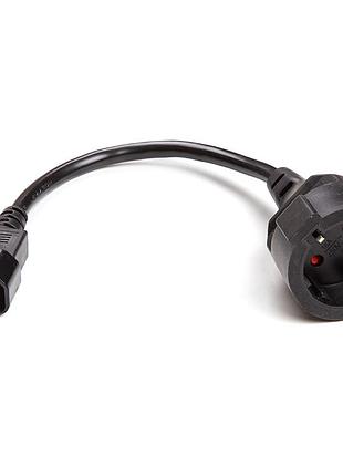 Кабель питания powerplant c14 (m) - schuko (f), 0.15 м 3x1.5мм2