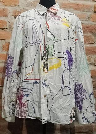 Рубашка с рисунком карандашом от paul smith