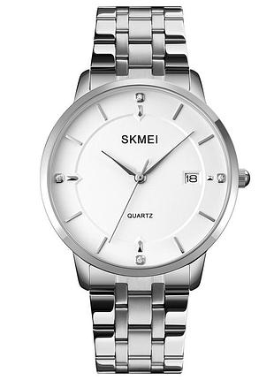 Skmei 1801ssi silver case mesh band