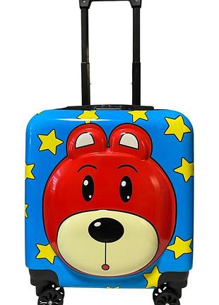 Детский чемодан d01 blue bear размер мини xs 7