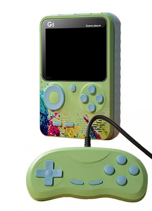 Игровая консоль приставка с дополнительным джойстиком dendy sega g5 500 в 1 зелёная