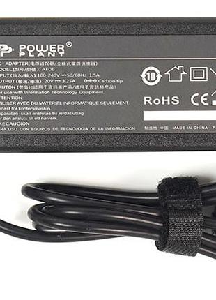 Блок живлення для ноутбуків powerplant ibm/lenovo 220v, 20v 65w 3.25a (special)