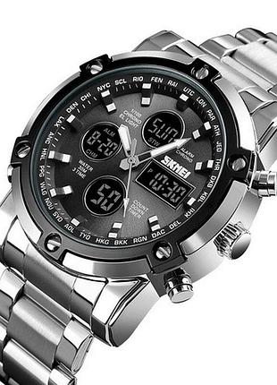 Skmei 1389sibk silver-black-black 2