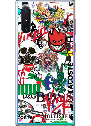 Чохол на samsung galaxy note 10 many different logos "4022u-1718-851"