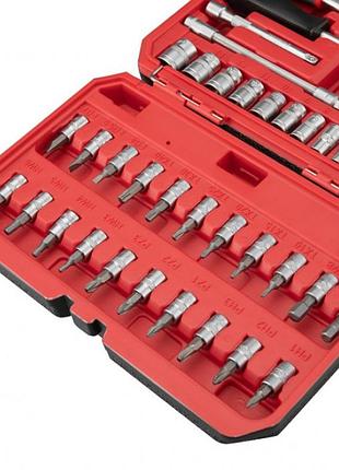 Набор инструментов 1/4" 48ед intertool et-9048 в кейсе 2
