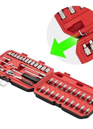 Набор инструментов 1/4" 48ед intertool et-9048 в кейсе 6
