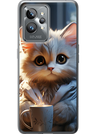 Чохол на realme gt2 pro білий кіт "5646u-2566-851"