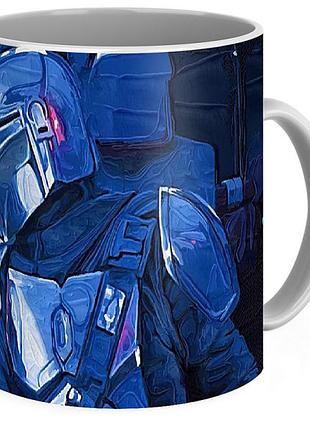 Кружка geekland звёздные войны мандалорец мандалорец star wars the mandalorian синий фон tm.04.25