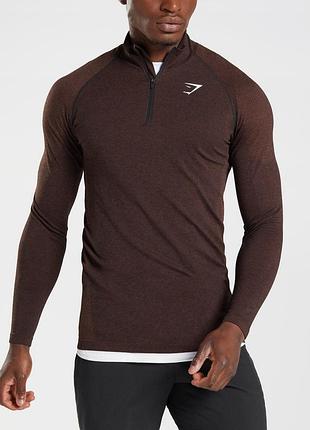 Gymshark (l) vital seamless 1/4 zip long sleeve лонгслив кофта