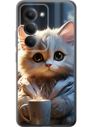 Чохол на xiaomi redmi 15 4g білий кіт "5646u-4136-851"