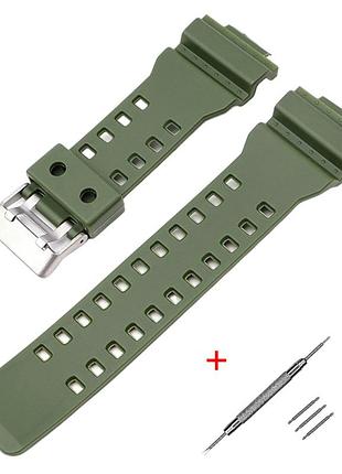Ремешок + монтажные инструменты для casio g-shock ga-100/110/120/140/150/200/300/400/700, gd-100/110
